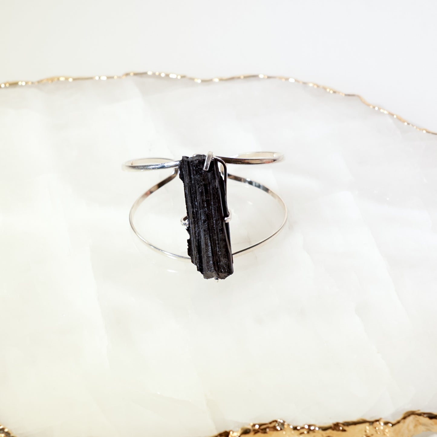 Black Tourmaline Bow Bracelet
