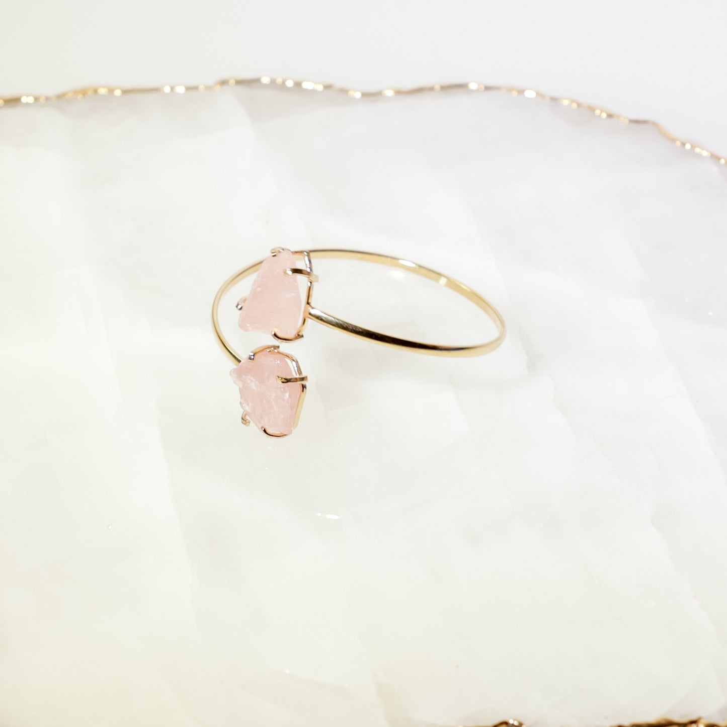 Rosenquarz Doppelarmband