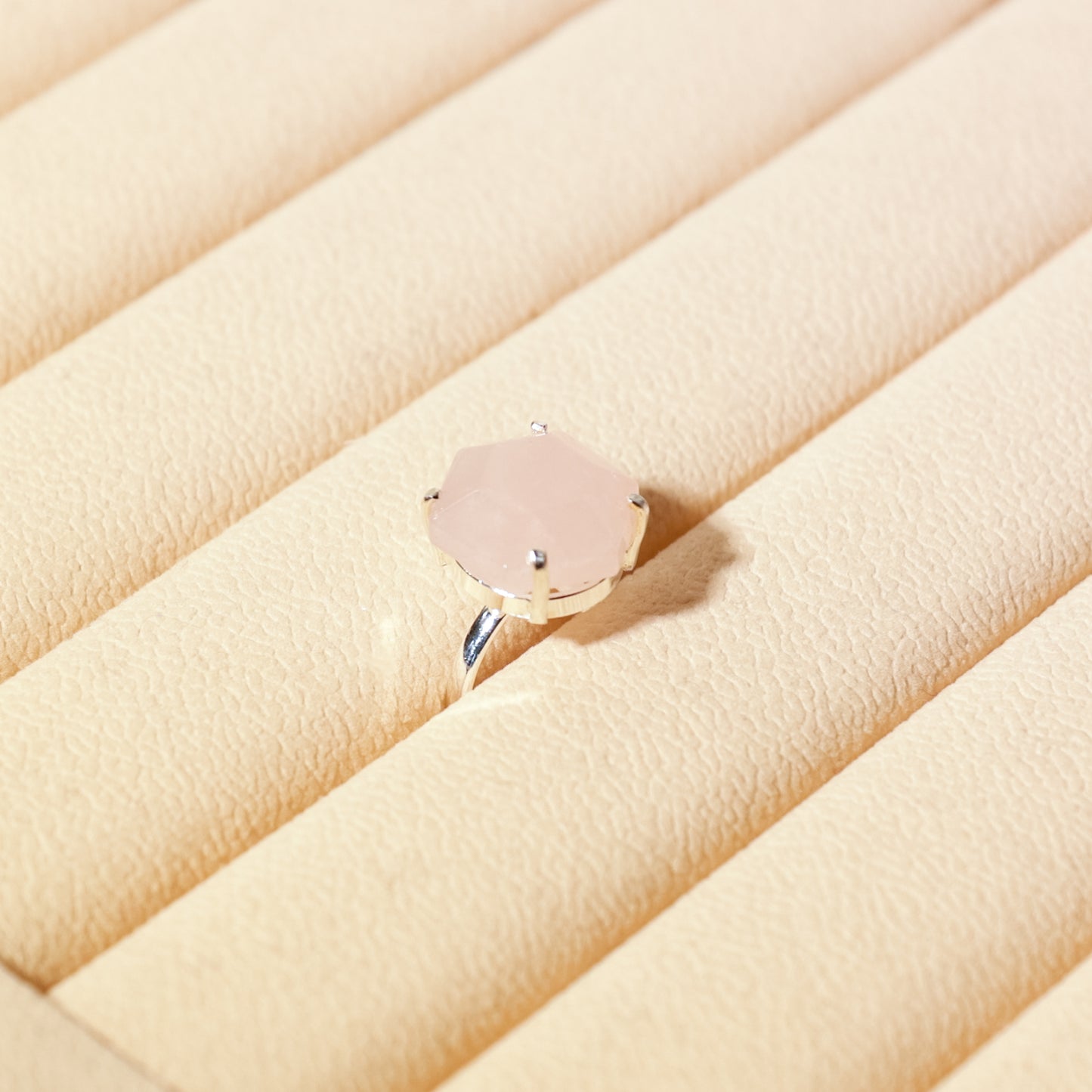 Rosenquarz Silberring