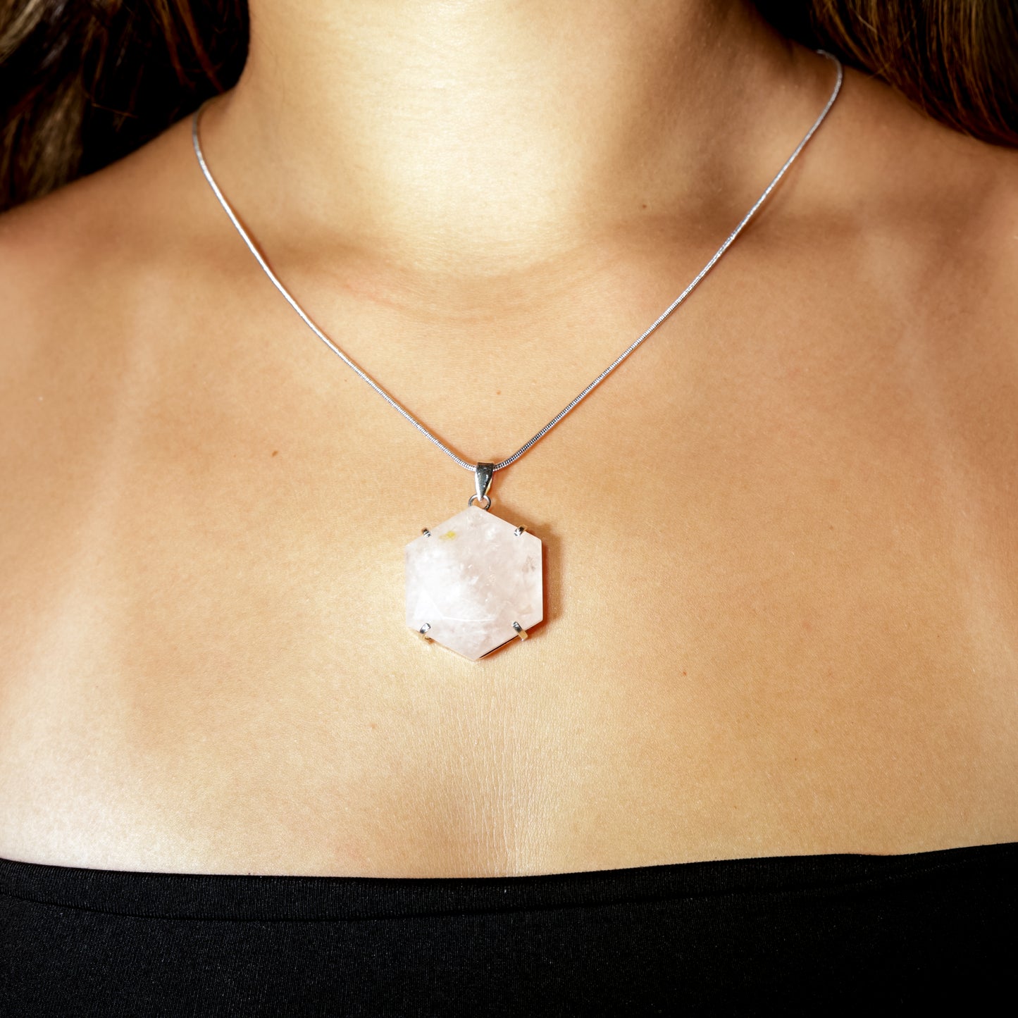 Rosenquarz Halskette