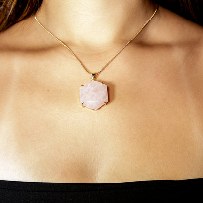 Rosenquarz Halskette