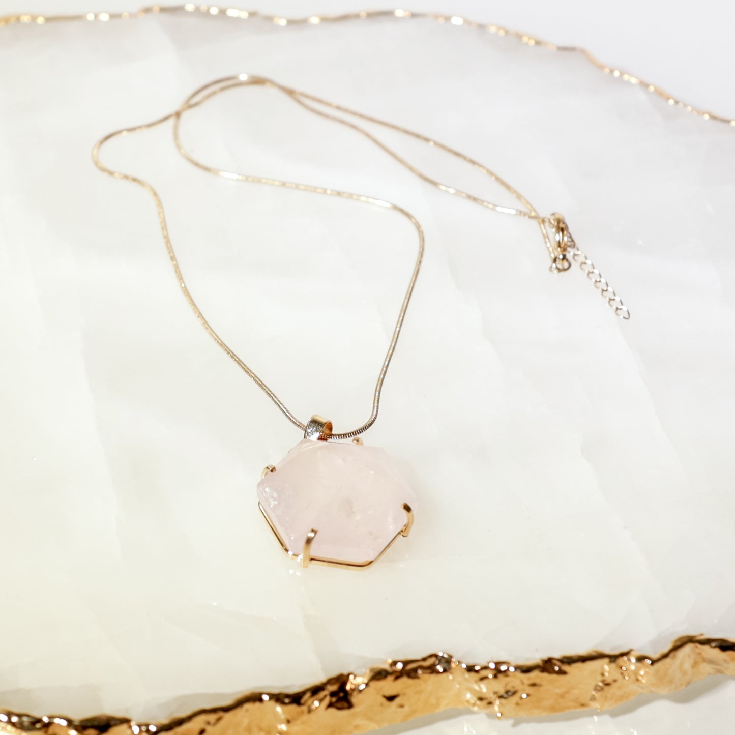 Rosenquarz Halskette