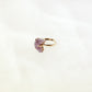 Moon-shaped Amethyst Ring