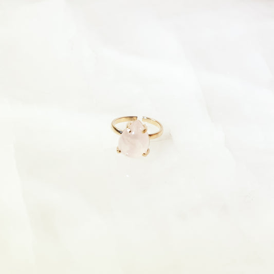 Rose Quartz Gold Ring