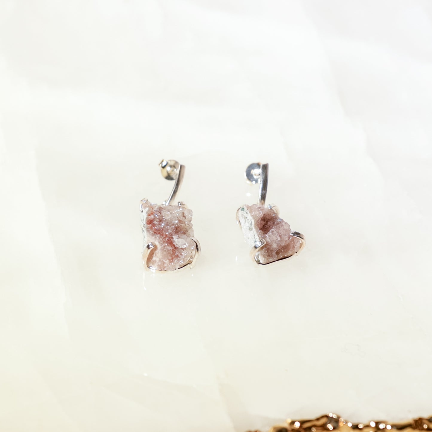 Rosa Amethyst Hängende Ohrringe