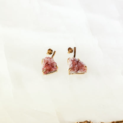 Rosa Amethyst Hängende Ohrringe