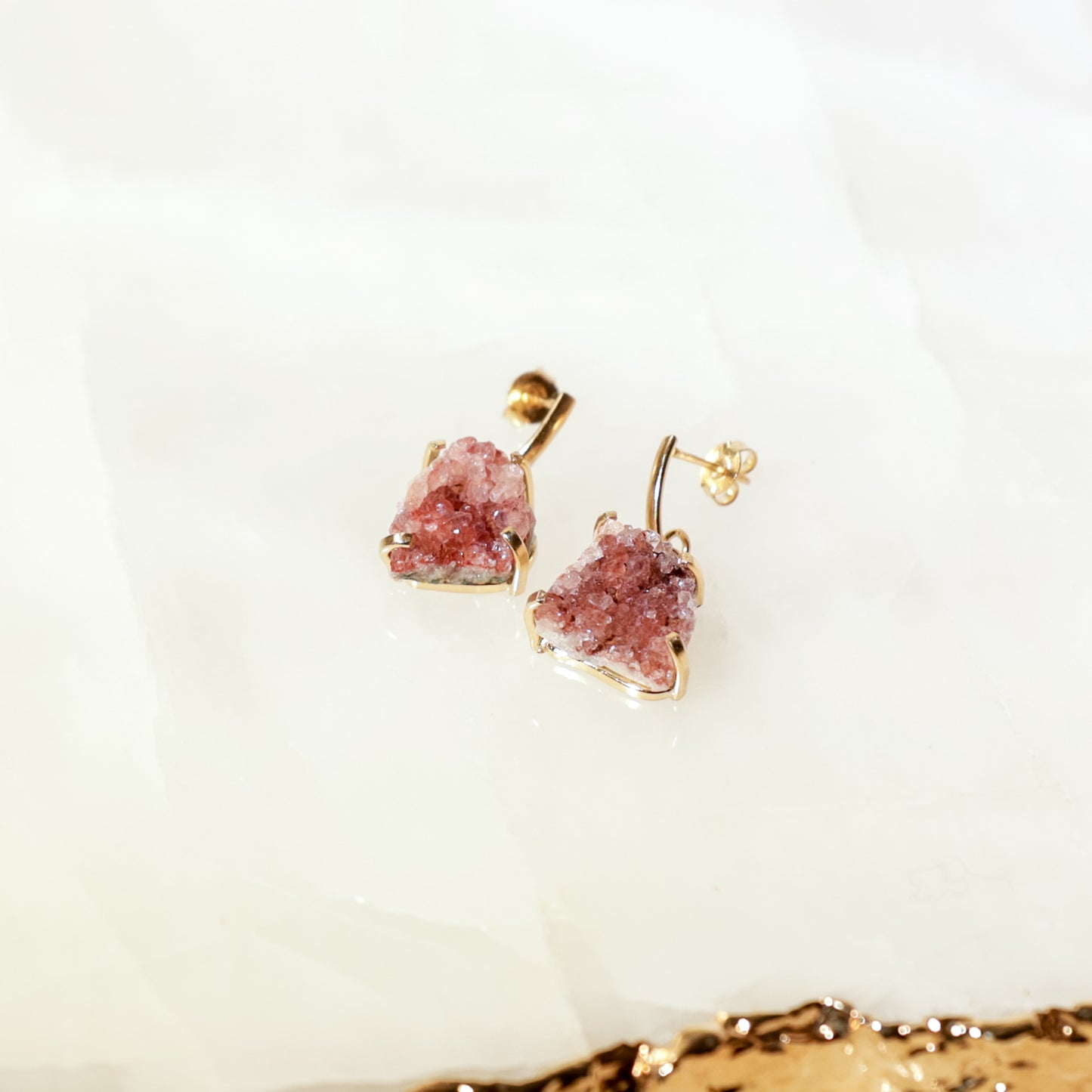 Rosa Amethyst Hängende Ohrringe